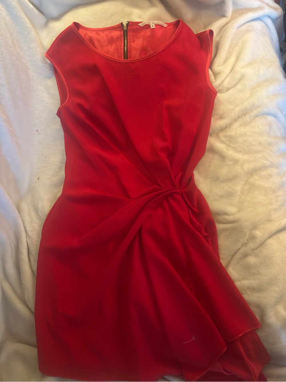 RACHEL Rachel Roy Red Sleeveless Twist-Front Midi Dress - Picture 2 of 4